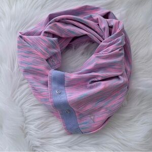 Ivivva by Lululemon Wrap Multi Wear Shawl Scarf Pink Blue Space Dye
